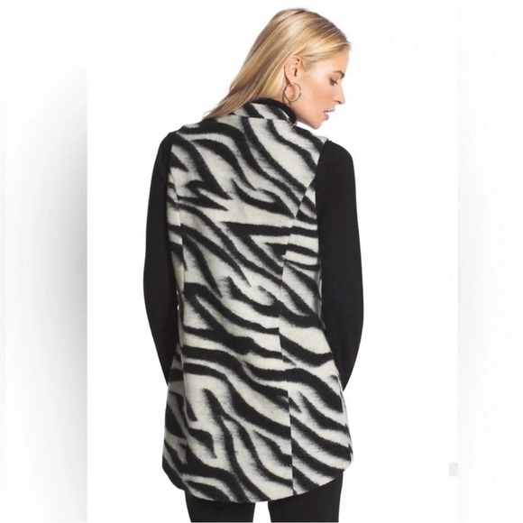 CHICO'S Bi-Color Zebra Print Wool Vest Size 3
XL/16 US - Picture 2 of 12